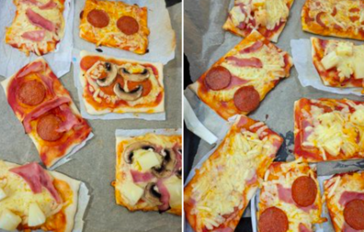 Image of Cooking club have been making pizza this week, they all look yummy.